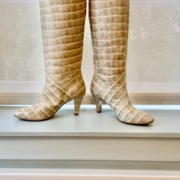 Jeffrey Campbell Croc Embossed Boots - Picture 3 of 4